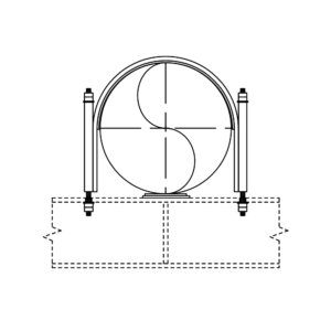 Extended Bolt Hold Down Clamp with Flat Teflon PTFE Liner